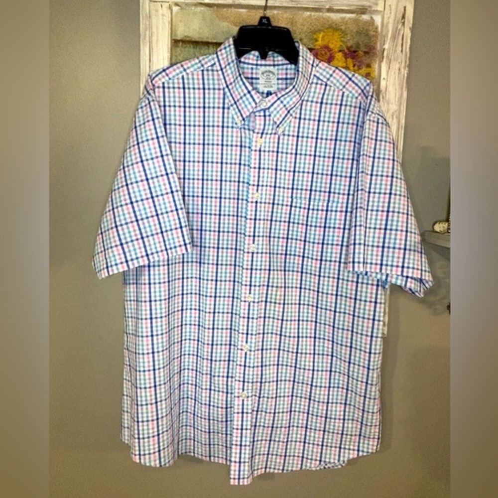 Brooks Brothers Regent Men's Lightweight Cotton Blue XXL Button Front